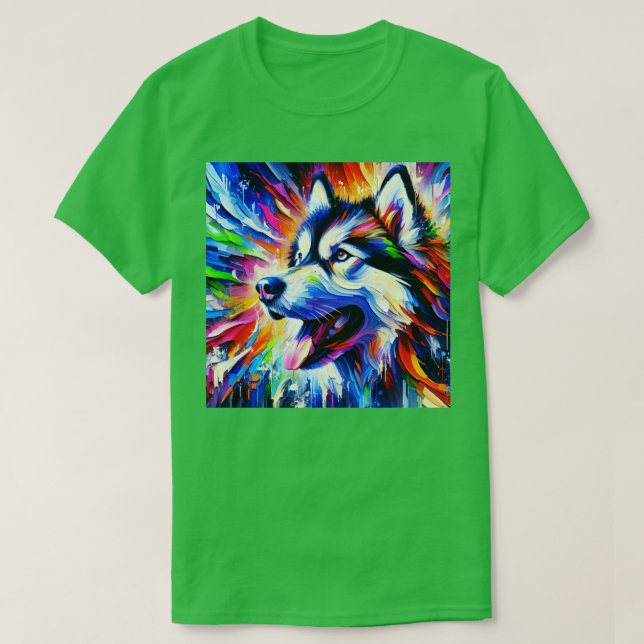 Camiseta Arte Alaskan Malamute TShirt (Diseño del anverso)