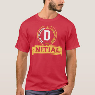 Camiseta Arte alfabético por letra Viralfont D