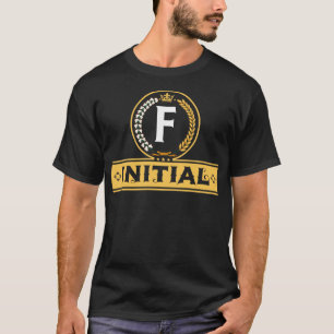Camiseta Arte alfabético por letra Viralfont F