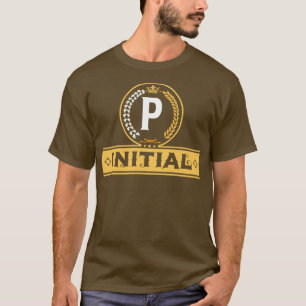 Camiseta Arte alfabético por letra Viralfont P