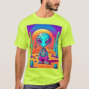 Camiseta Arte alienígena genial del desierto