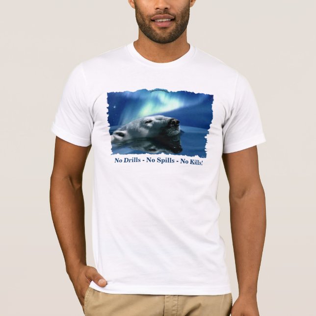 Camiseta Arte ambiental contra la perforación de osos polar (Anverso)