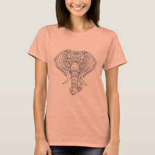Camiseta Arte animal africano del elefante tribal