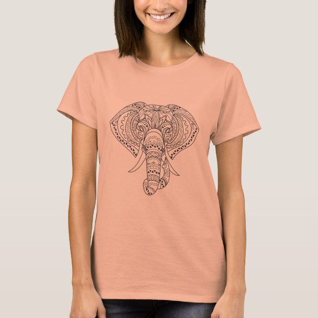 Camiseta Arte animal africano del elefante tribal (Anverso)