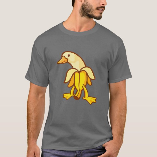Camiseta Arte animal antropomórfico del pato bananero (Anverso)