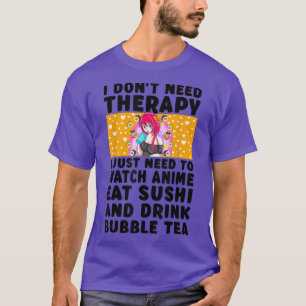 Camiseta Arte anime para adolescentes Chicas té de burbuja 
