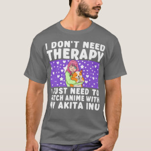 Camiseta Arte anime para jóvenes Chicas Akita Inu Perro Mer