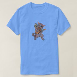 Camiseta Arte Antiguo de Gato Musical de Louis Wain Tocando