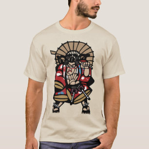 Camiseta Arte Antiguo Guerrero Japonés