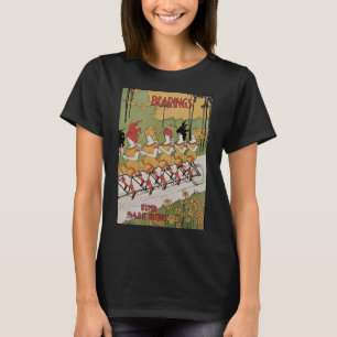 Camiseta Arte antiguo modernista, Bicicleta tándem de rodam