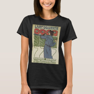 Camiseta Arte Antiguo Moderno, Artista Pintando Flores de A