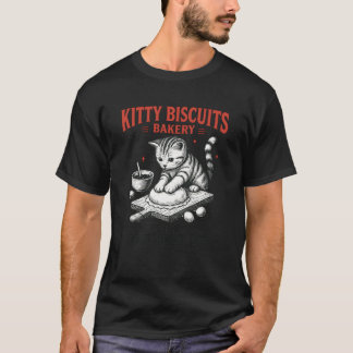 Camiseta Arte Antiguo Panadería Galletas Gatito Meme Gato D