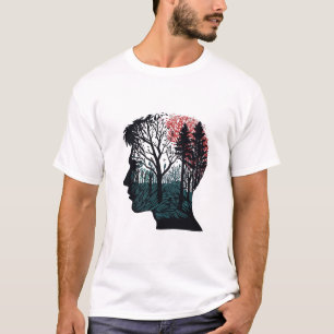 Camiseta arte arbre homme forêt