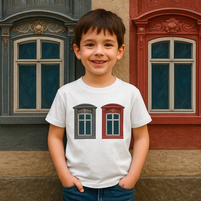 Camiseta Arte arquitectónico de la ventana europea (Subido por el creador)