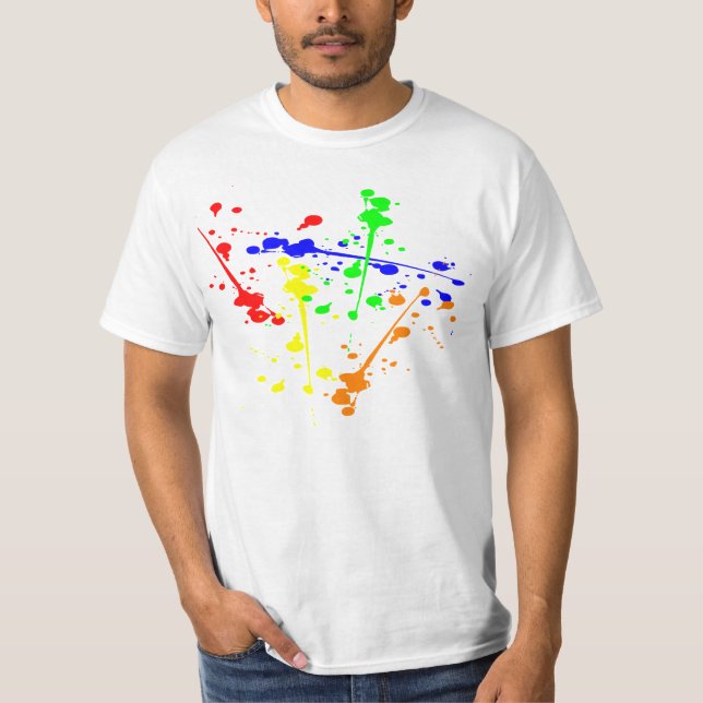 Camiseta Arte, arte abstracto del chapoteo colorido de la (Anverso)