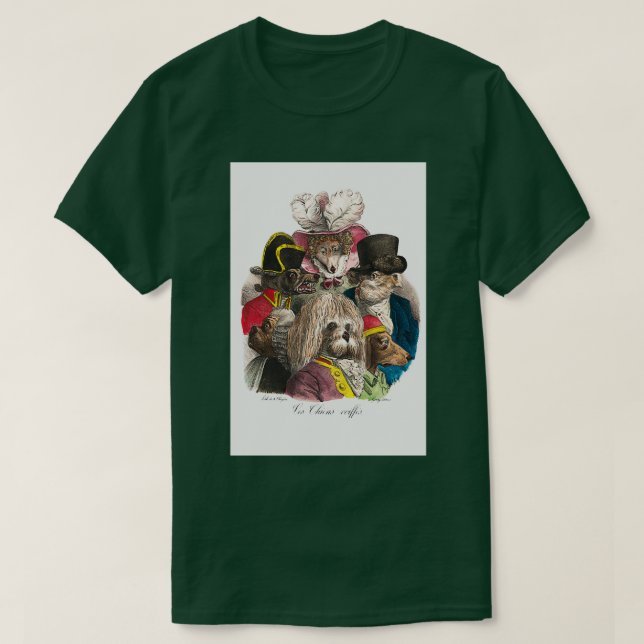 Camiseta Arte artístico vintage francés dogsretro (Diseño del anverso)