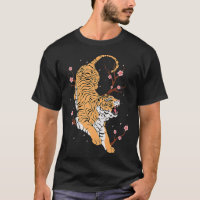 Arte asiático tradicional del tigre japonés de épo