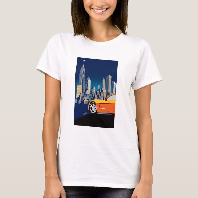 CAMISETA ARTE AUTOMÓVIL ELEGANTE DE VETTE (Anverso)
