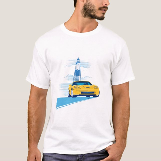 CAMISETA ARTE AUTOMÓVIL ELEGANTE DE VETTE (Anverso)
