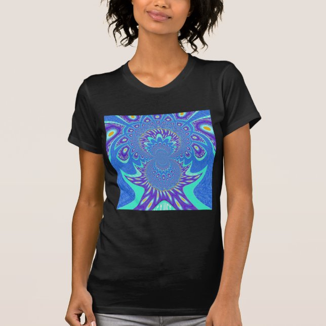 Camiseta Arte azul moderno (Anverso)