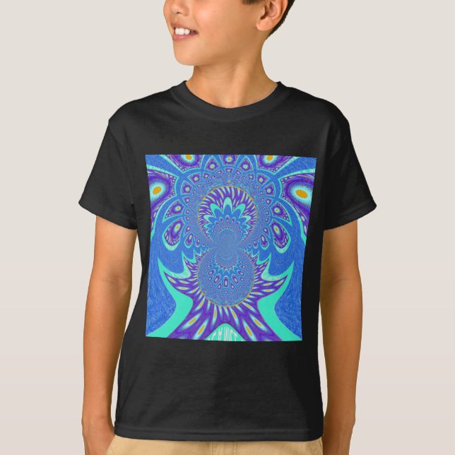 Camiseta Arte azul moderno (Anverso)