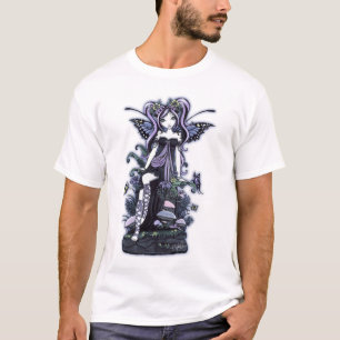 Camiseta Arte azul violeta de la hada de la mariposa de