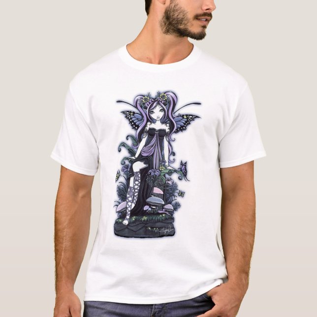 Camiseta Arte azul violeta de la hada de la mariposa de (Anverso)