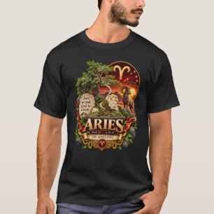 Camiseta Arte Bonsái de Zodíaco Aries
