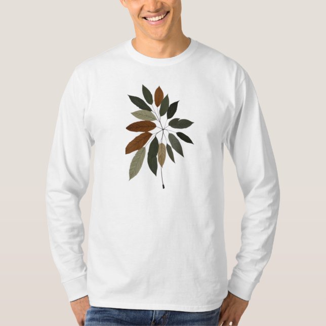Camiseta Arte botánico de hoja de otoño  (Anverso)