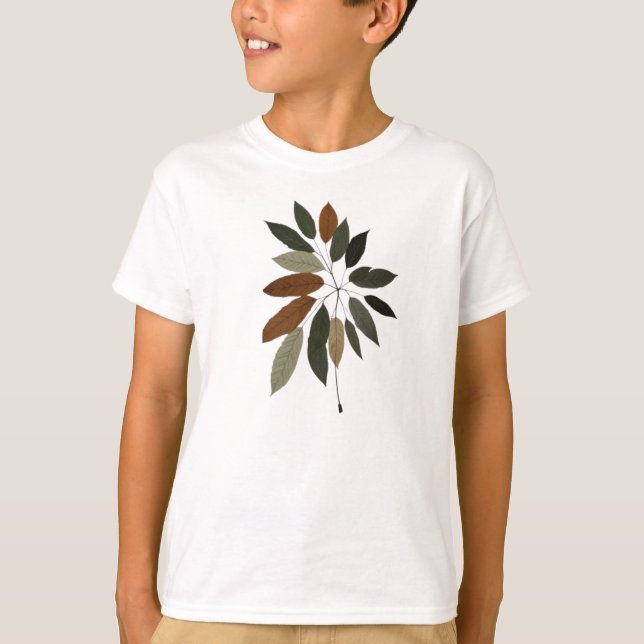 Camiseta Arte botánico de hojas de otoño  (Anverso)