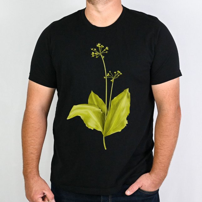 Camiseta Arte botánico de la planta de ajo salvaje verde (Subido por el creador)