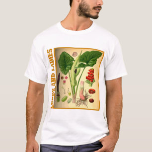 Camiseta Arte Botánico de Plantas de Señores y Señoras Anti