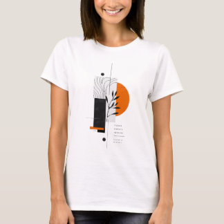 Camiseta Arte botánico geométrico abstracto moderno para pa