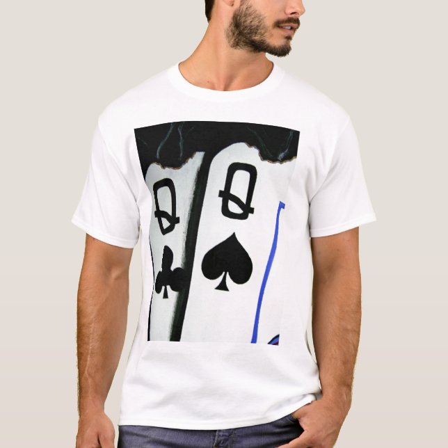 Camiseta Arte caliente del póker de las señoras del Queens (Anverso)