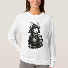 Camiseta Arte callejero de chica samurái