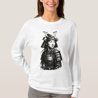Camiseta Arte callejero de chica samurái