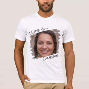 Camiseta Arte callejero moderno Añadir foto te quiero novio