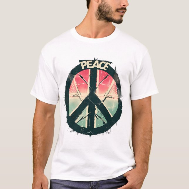 Camiseta Arte callejero Pop Art Signo de paz Graffiti Camis (Anverso)
