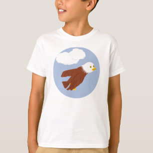 Camiseta Arte caprichoso calvo del dibujo animado de Eagle