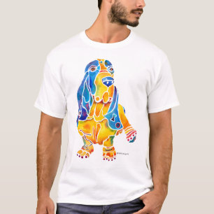 Camiseta Arte caprichoso de Basset Hound