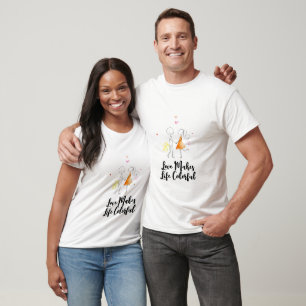 Camiseta Arte caprichoso de figuras de palitos de amor