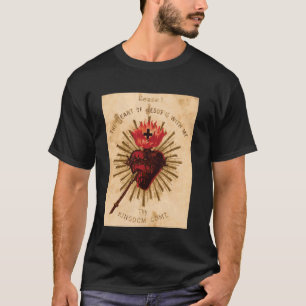 Camiseta Arte Católico Tradicional del Sagrado Corazón de J