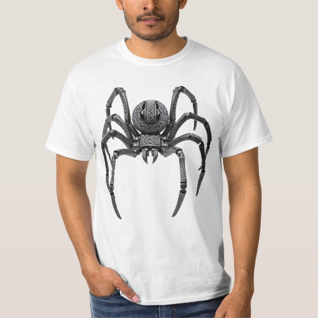 Camiseta Arte Celta de Araña Mecánica (Anverso)
