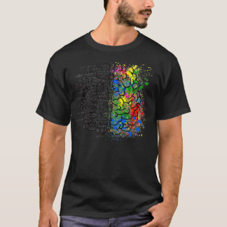 Camiseta arte cerebral fresco