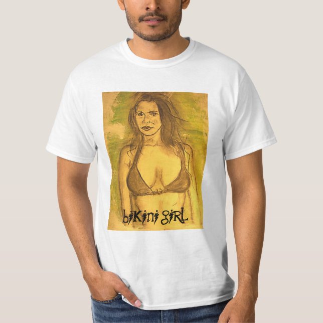 Camiseta arte chica bikini (Anverso)