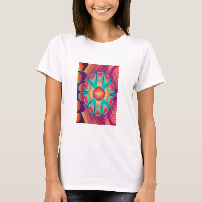 Camiseta Arte circular decorativo (Anverso)