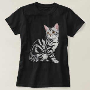 Camiseta Arte clásico de tabby American Shorthair