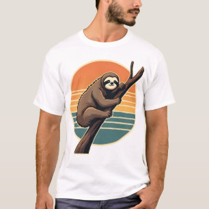 Camiseta Arte colgante vectorial vintage puesta de sol de p