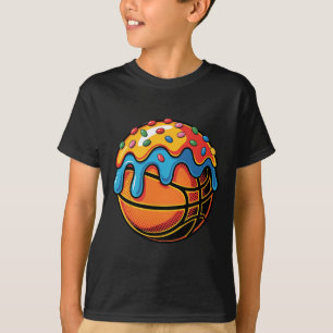 Camiseta Arte colorido con estilo de postre helado de Sketl