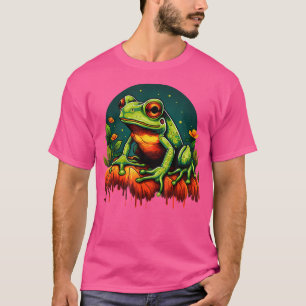 Camiseta Arte Colorido con Motivo de Bosque de Ranas Arte d